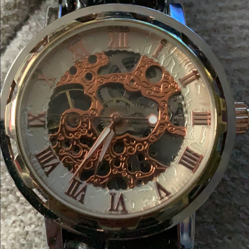 Skeleton Watch Wrist Watch.